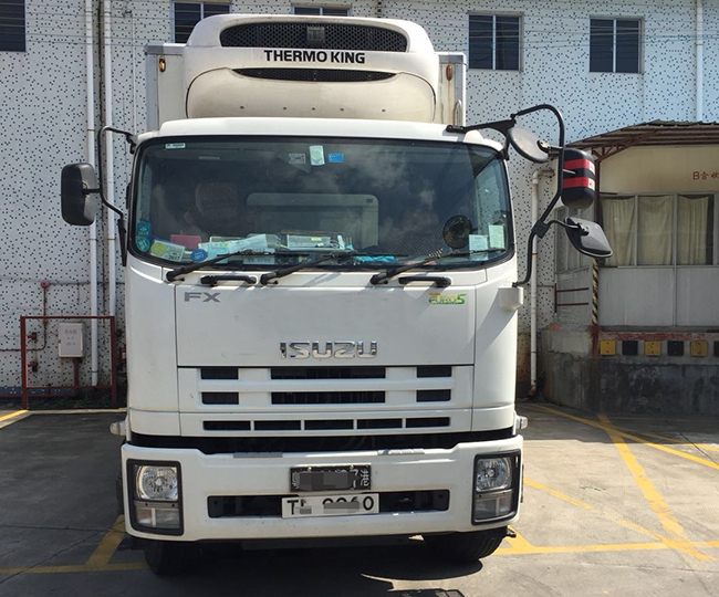 中港運輸車運輸，冷凍酵母出口